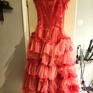 Vintage wedding dress hand dyed (Lidia Deetz costume)